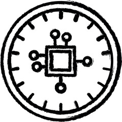 Aufkleber - cryptocurrency, block chain vector icon in grunge style