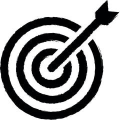 Aufkleber - target, arrow, business vector icon in grunge style