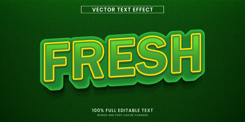 Wall Mural - Vector design editable text effect, fresh text style