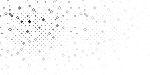 Poster - Abstract pattern with small squares and pixels. Black dots on white background. Halftone illustration.