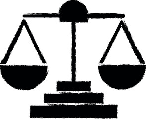 Aufkleber - Balance libra vector icon in grunge style