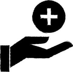 Poster - Charity, charity vector icon in grunge style