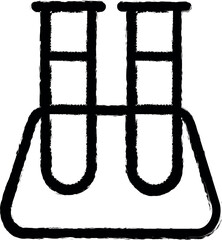 Aufkleber - Flask, chemistry vector icon in grunge style