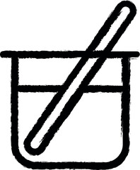 Aufkleber - Flask, chemistry vector icon in grunge style