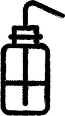 Aufkleber - Flask, chemistry vector icon in grunge style