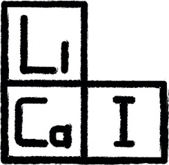 Aufkleber - Elements, chemistry vector icon in grunge style