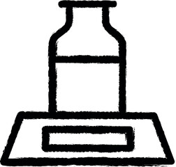 Aufkleber - Libra, flask vector icon in grunge style