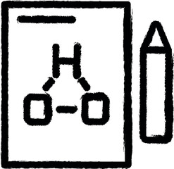 Aufkleber - Paper, pencil, chemistry element vector icon in grunge style