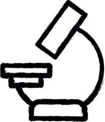 Aufkleber - Microscope, tool vector icon in grunge style
