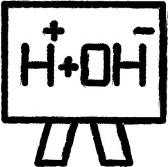 Aufkleber - Chemistry element, blackboard vector icon in grunge style