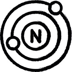 Aufkleber - Molecule, chemistry vector icon in grunge style