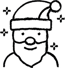 Poster - Santa Claus, Christmas vector icon in grunge style