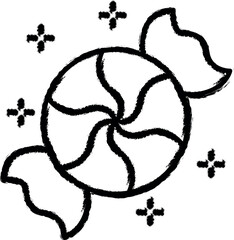 Aufkleber - Candy, sweet vector icon in grunge style