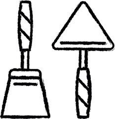 Aufkleber - Putty knife vector icon in grunge style