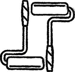 Aufkleber - Paint rollers vector icon in grunge style