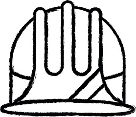 Poster - hard hat vector icon in grunge style