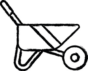 Poster - Wheelbarrow vector icon in grunge style