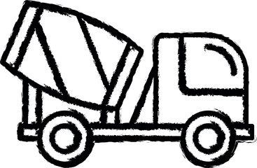 Aufkleber - Concrete mixer vector icon in grunge style