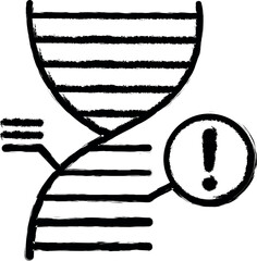 Poster - genetics, disease, medical vector icon in grunge style