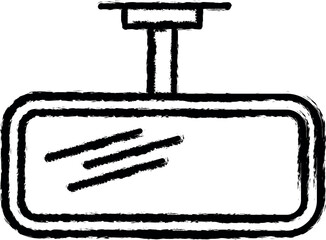 Aufkleber - Mirror, car vector icon in grunge style