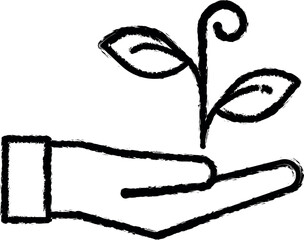 Aufkleber - Plant, hand vector icon in grunge style