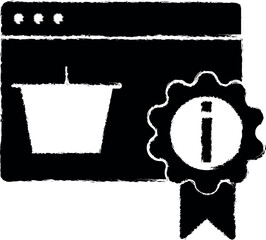 Leinwandbilder - Ecommerce, reward vector icon in grunge style