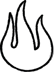 Aufkleber - Emergencies, fire vector icon in grunge style