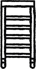 Aufkleber - Emergencies, ladder vector icon in grunge style