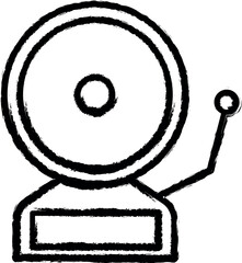 Aufkleber - Emergencies, alarm vector icon in grunge style