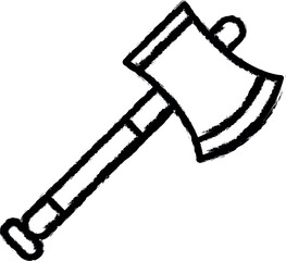 Aufkleber - Emergencies, axe vector icon in grunge style