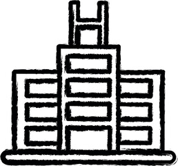 Aufkleber - Emergencies, hospital vector icon in grunge style