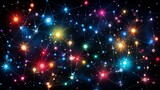 Fototapeta Pokój dzieciecy - Cosmic Network of Colorful Lights