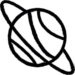 Aufkleber - Planet space vector icon in grunge style