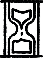 Poster - Hourglass sound vector icon in grunge style