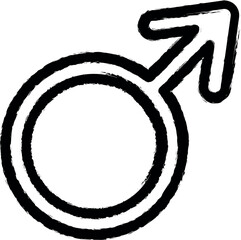 Aufkleber - Symbol mars vector icon in grunge style