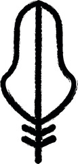 Aufkleber - Wing bird vector icon in grunge style