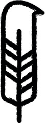 Aufkleber - Wing bird vector icon in grunge style