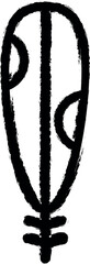 Aufkleber - Wing bird vector icon in grunge style