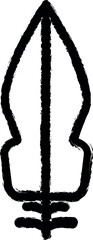 Aufkleber - Wing bird vector icon in grunge style