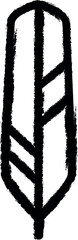 Aufkleber - Wing bird vector icon in grunge style