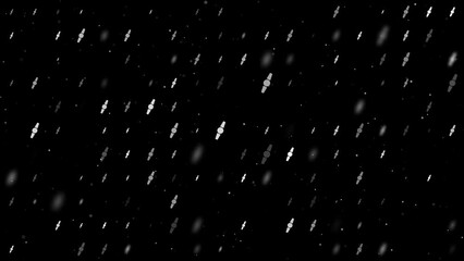 Poster - Template animation of evenly spaced wristwatch symbols of different sizes and opacity. Animation of transparency and size. Seamless looped 4k animation on black background with stars