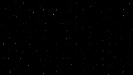 Poster - Template animation of evenly spaced dynamite symbols of different sizes and opacity. Animation of transparency and size. Seamless looped 4k animation on black background with stars