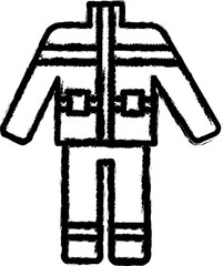 Poster - dress, firefighter vector icon in grunge style