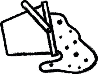 Aufkleber - Sand bucket, firefighter vector icon in grunge style