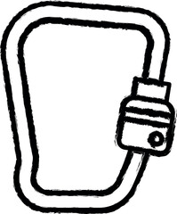 Aufkleber - Carabineer, firefighter vector icon in grunge style