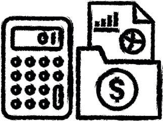 Poster - Accounting vector icon in grunge style
