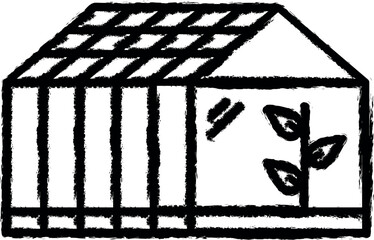 Poster - Greenhouse vector icon in grunge style