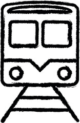 Poster - Train vector icon in grunge style