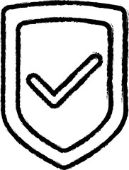 Aufkleber - Shield vector icon in grunge style