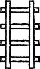 Aufkleber - Rail vector icon in grunge style